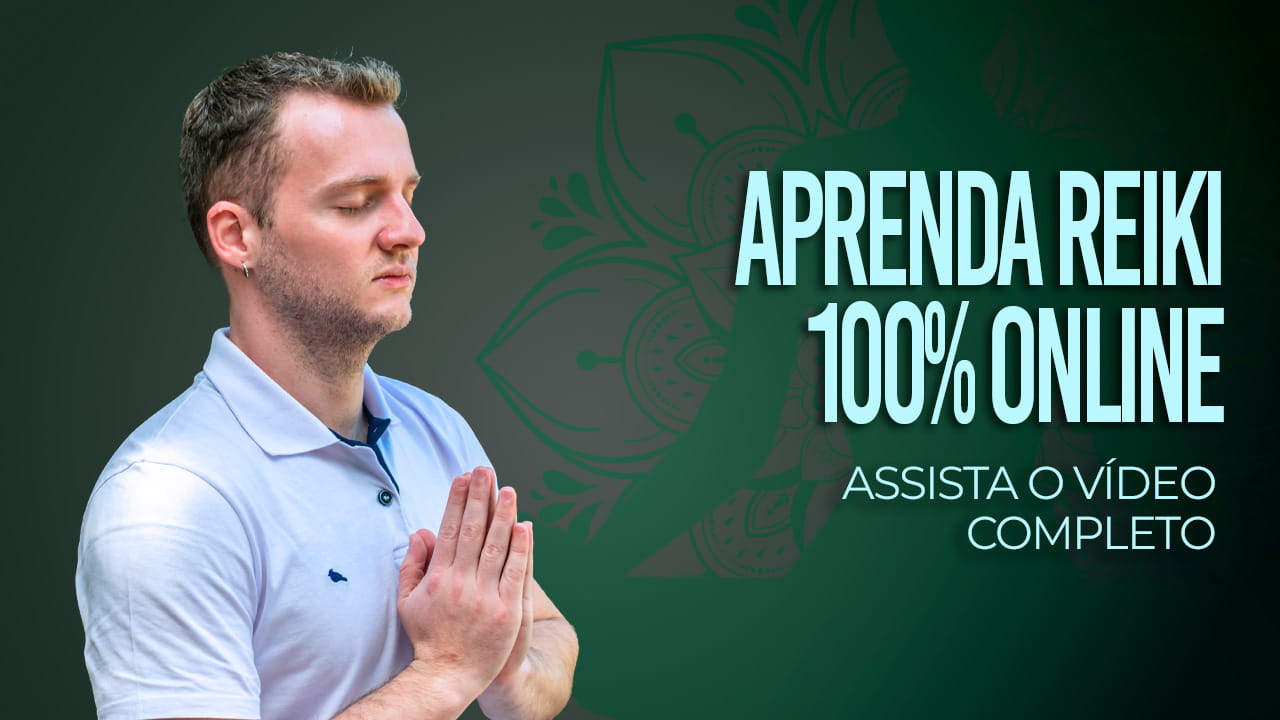 Capa do vídeo introdutório do curso de reiki online